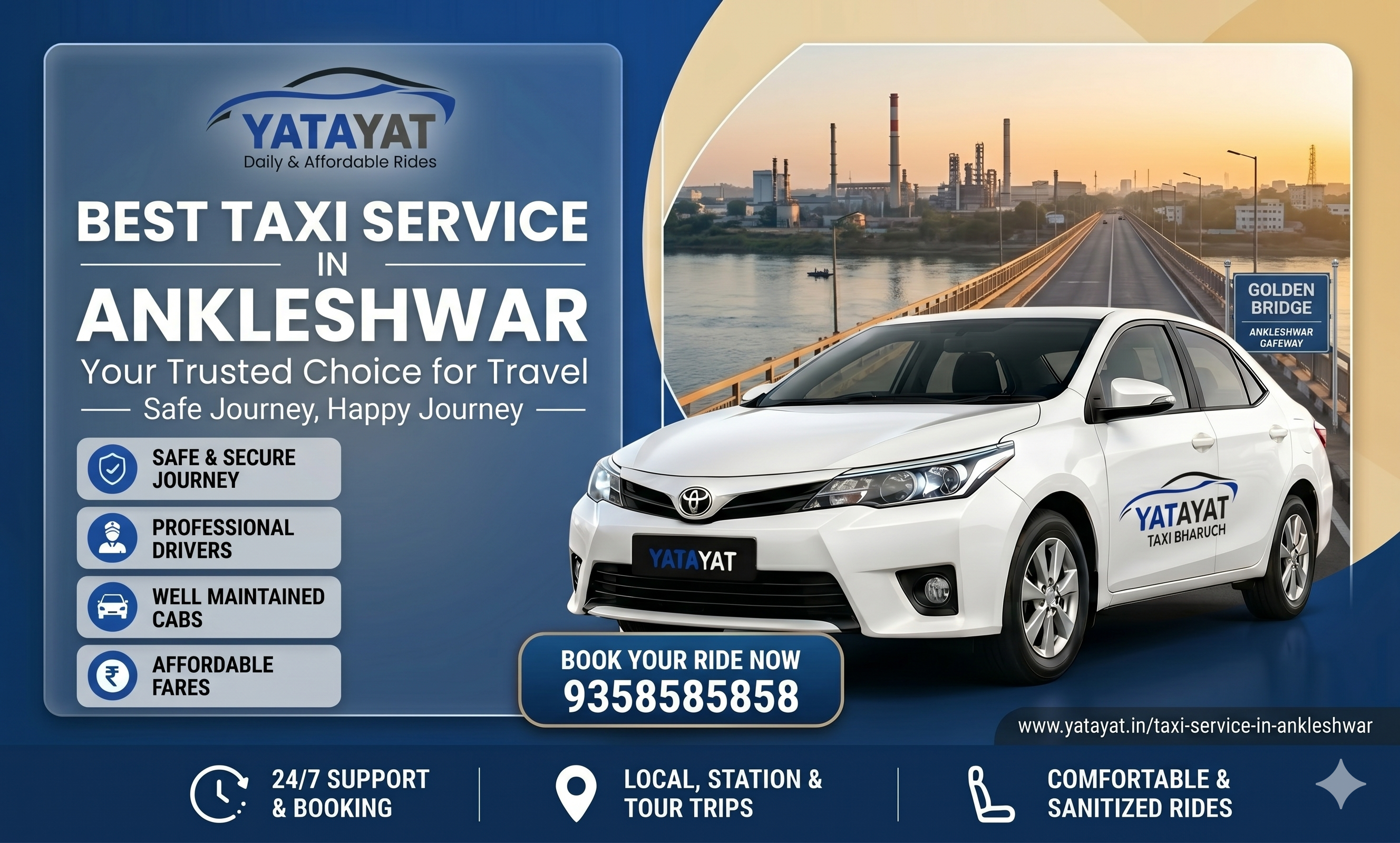 Taxi Service in Ankleshwar | One way Taxi service in Ankleshwar